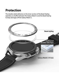 Ringke Screen Protector Raised Bezel Ring For Galaxy Watch 3 Silver  - Image 5