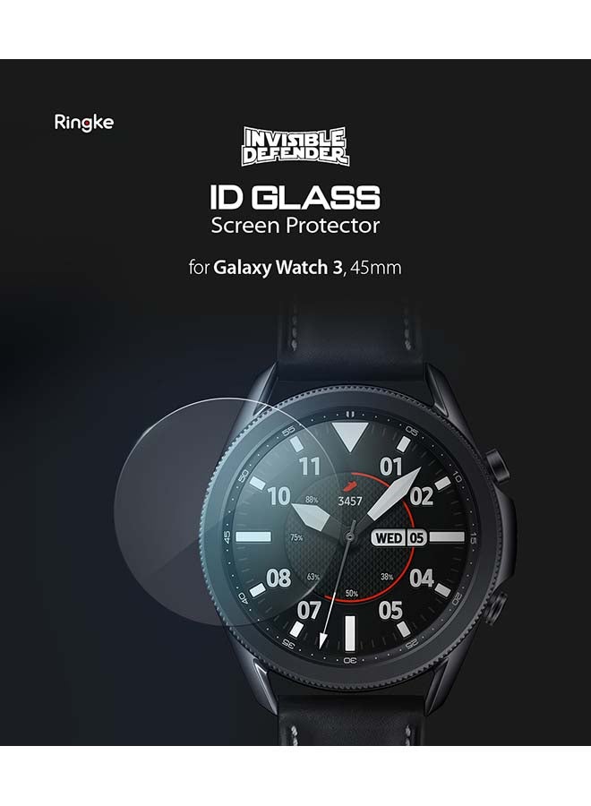 Ringke 4-Piece Invisible Defender Tempered Glass Screen Protector For Galaxy Watch 3 Clear - Image 3