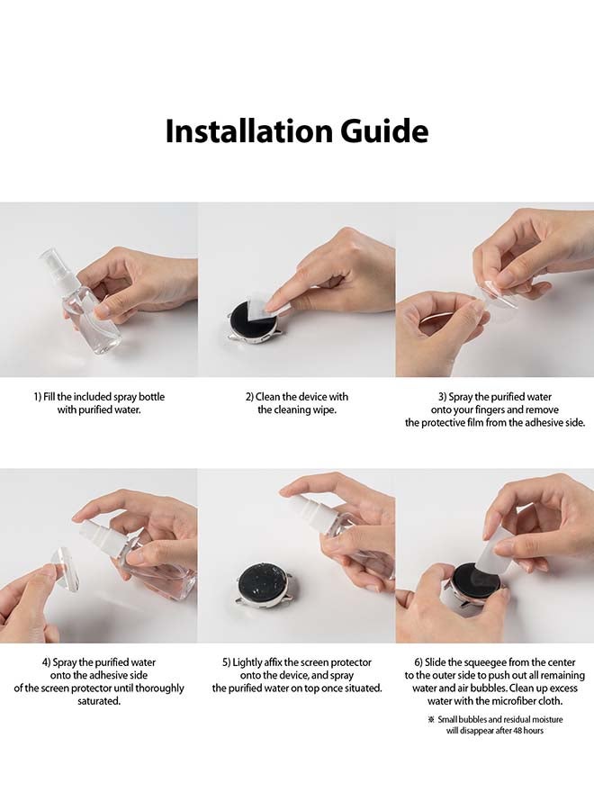 Ringke Easy Flex Screen Protector (3 Pack) For Samsung Galaxy Watch Active 3 Clear - Image 4