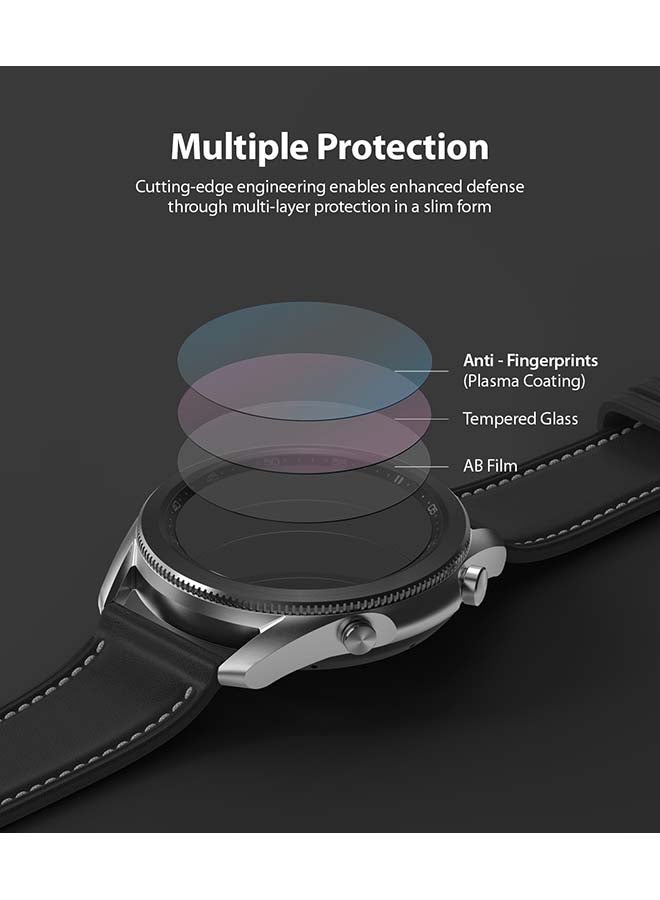 Ringke 4-Piece Invisible Defender Tempered Glass Screen Protector For Galaxy Watch 3 Clear - Image 4