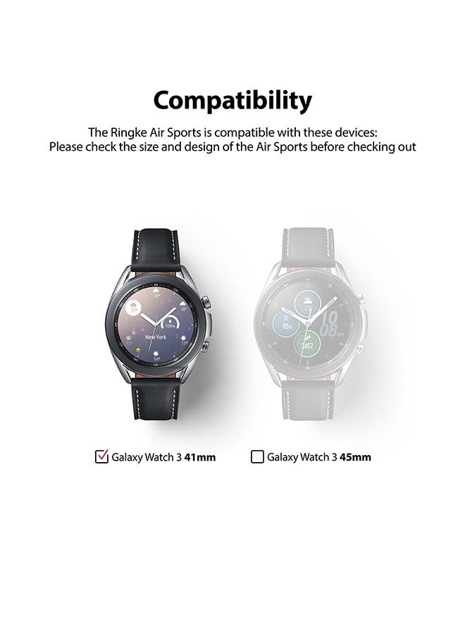 رينجك غطاء حماية آير سبورتس سيريس خفيف الوزن ورفيع لساعة سامسونج جالاكسي 3 مقاس 41 مم أسود - Image 2