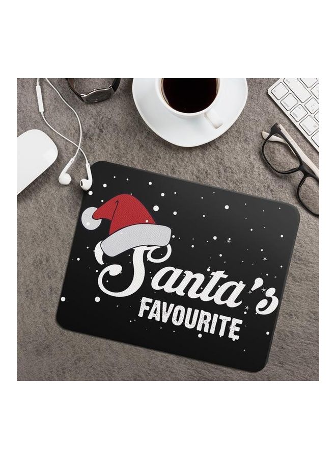 Wackylicious - Santa's Favourite Printed Anti-Slip Mousepad Black/White/Red - Image 1