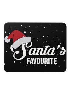 Santa's Favourite Printed Anti-Slip Mousepad Black/White/Red