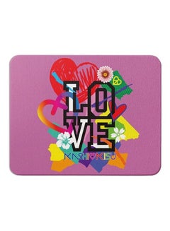 واكيليشيس مسند ماوس مضاد للانزلاق مطبوع عليها كلمة "Love" متعدد الألوان  - Image 1