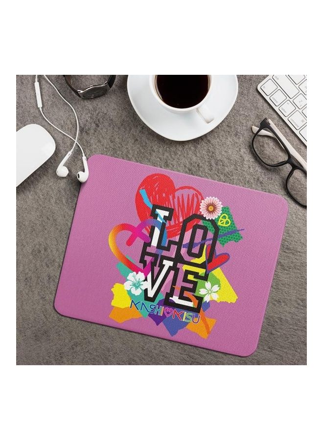 Love Printed Anti-Slip Mousepad Multicolour