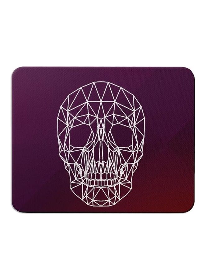 Wackylicious Skull Printed Anti-Slip Mousepad Purple/Red/White  - Image 1