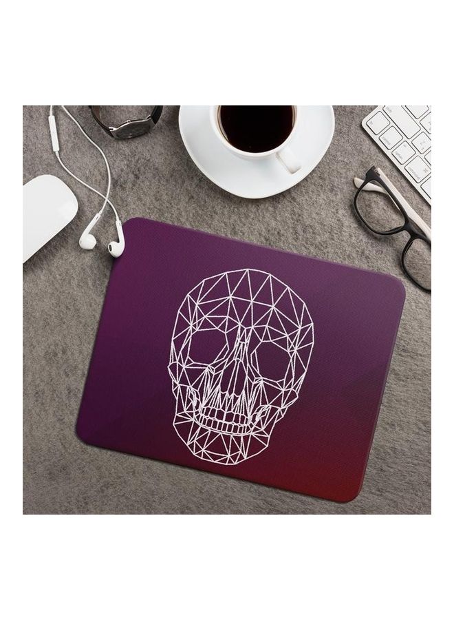 Wackylicious Skull Printed Anti-Slip Mousepad Purple/Red/White  - Image 2