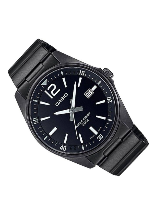 كاسيو ساعة يد بعقارب مقاومة للماء وبقرص مستدير وسوار من الاستانلس ستيل طراز Mtp-E170B-1B للرجال - Image 2