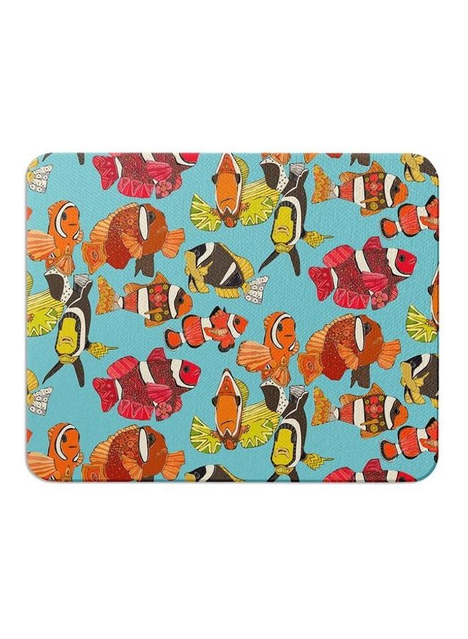 Wackylicious Fish Printed Anti-Slip Mousepad Multicolour - Image 1
