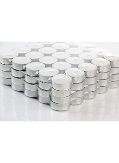 Saubhagya Global 100-Piece Unscented Smokeless Tea Light Wax Candles White 8x8x4inch  - Image 2