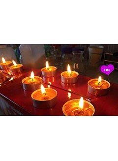 Saubhagya Global 100-Piece Unscented Smokeless Tea Light Wax Candles White 8x8x4inch  - Image 3