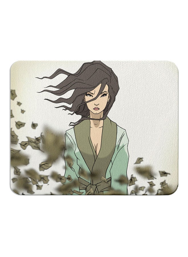 Wackylicious Anime Printed Anti-Slip Mousepad Green/Blue/Grey - Image 1