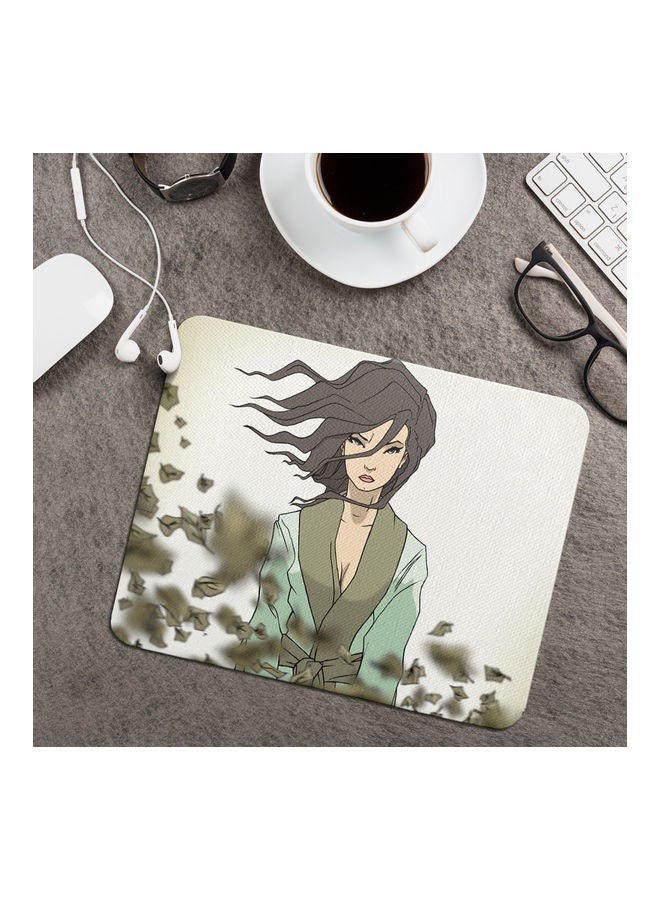 Wackylicious Anime Printed Anti-Slip Mousepad Green/Blue/Grey - Image 2