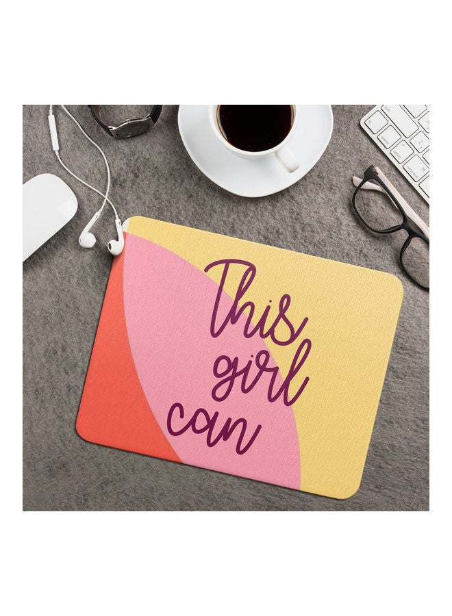 Wackylicious The Girl Can Printed Anti-Slip Mousepad Multicolour - Image 2