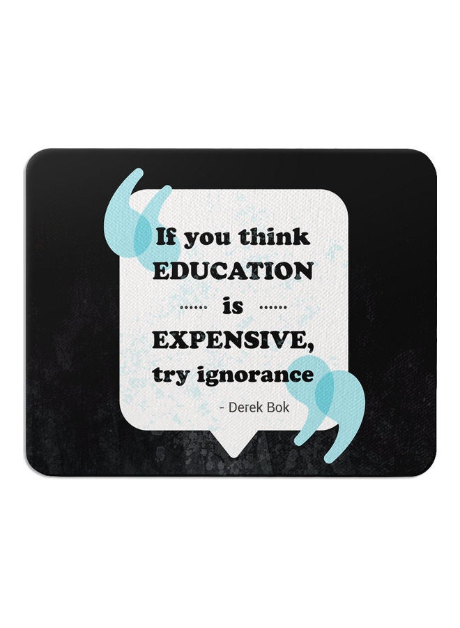 Wackylicious Printed Anti-Slip Mousepad Black/White/Blue - Image 1