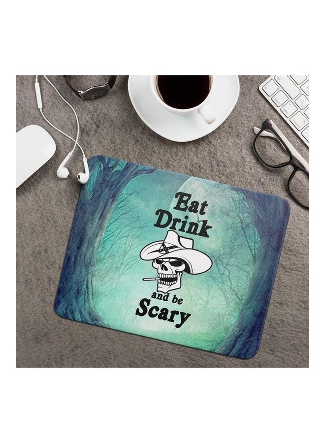 Wackylicious Eat Drink And Be Scary Printed Anti-Slip Mousepad Multicolour - Image 2