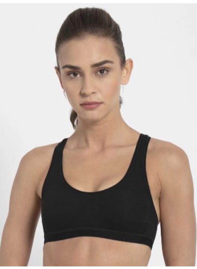 JOCKEY - Active Racer Sports Bra Black - Image 1