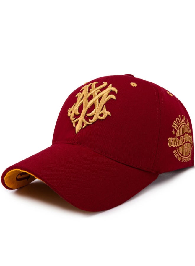JOLLY Embroidery Snapback Cap Red/Yellow 