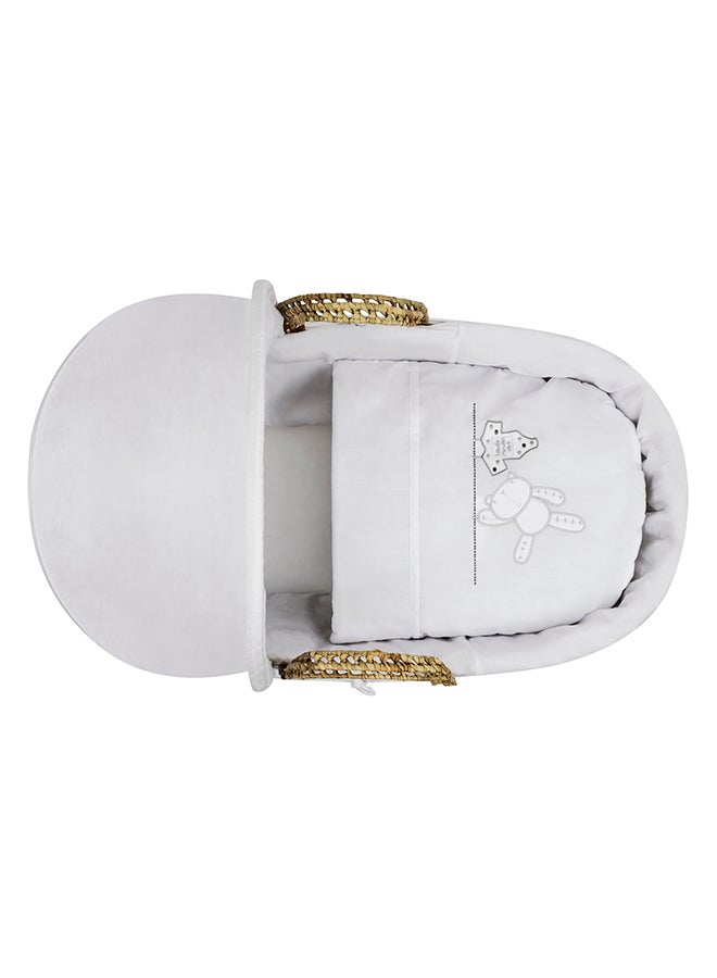 Kinder Valley Teddy Wash Day Palm Moses Basket - White - Image 3