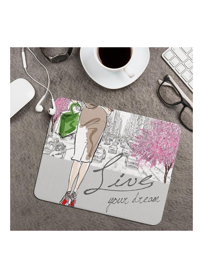 Wackylicious Live your Dream Printed Anti-Slip Mousepad Multicolour - Image 1