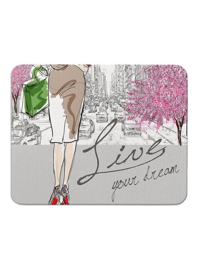 Wackylicious Live your Dream Printed Anti-Slip Mousepad Multicolour - Image 2