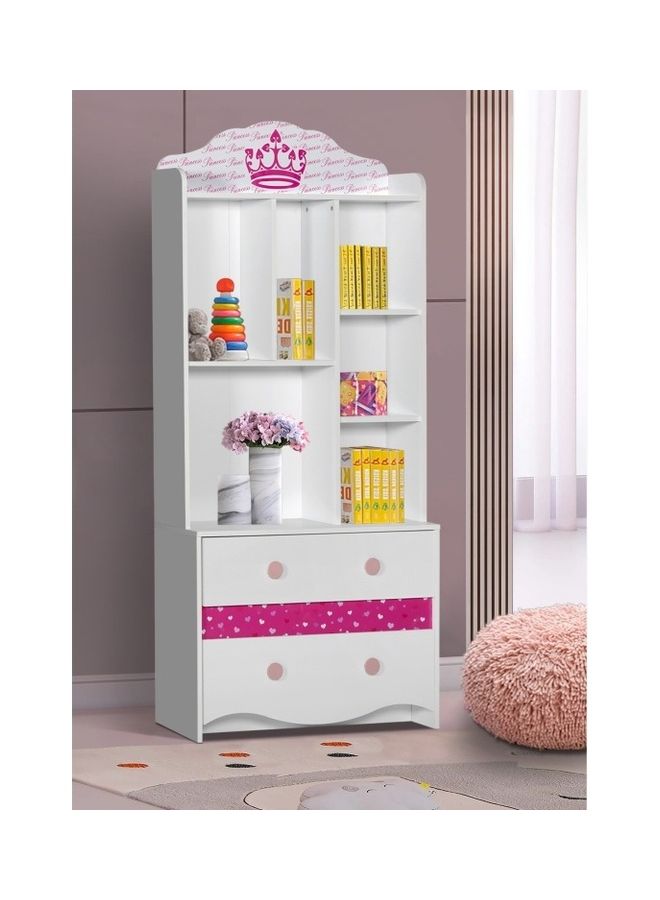 Princess Bookcase White 30x183x80cm