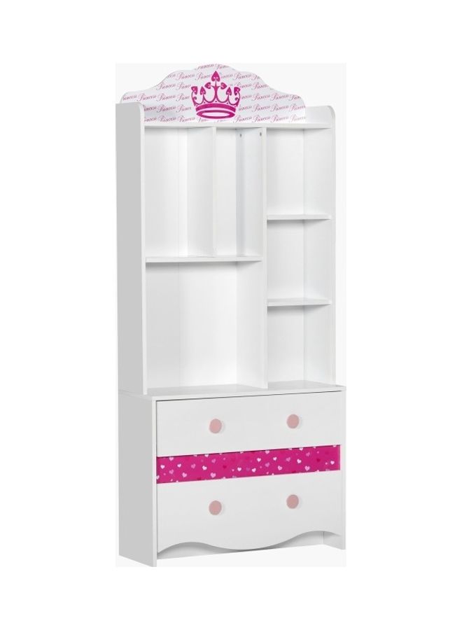 Princess Bookcase White 30x183x80cm