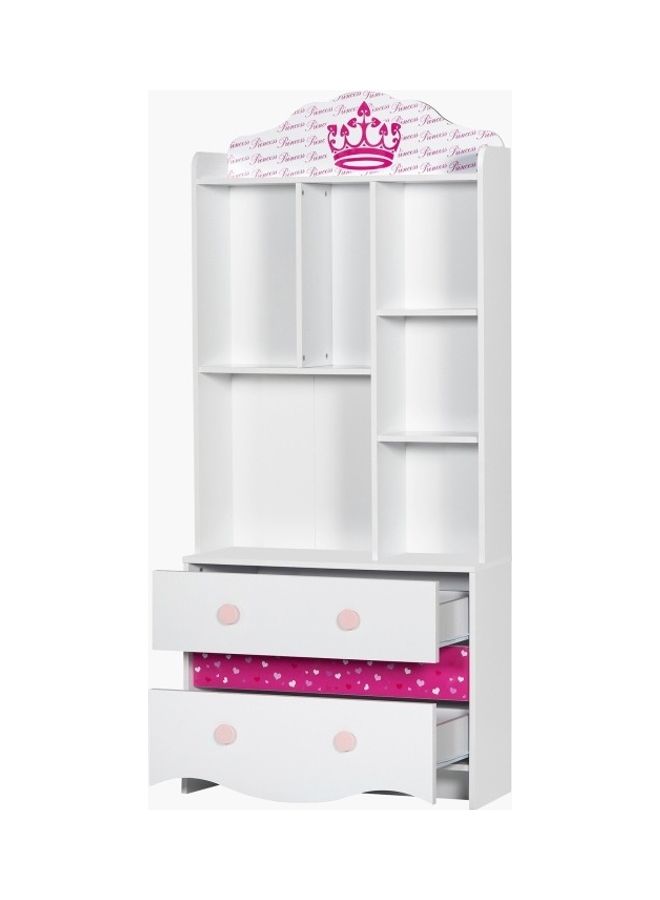 Princess Bookcase White 30x183x80cm