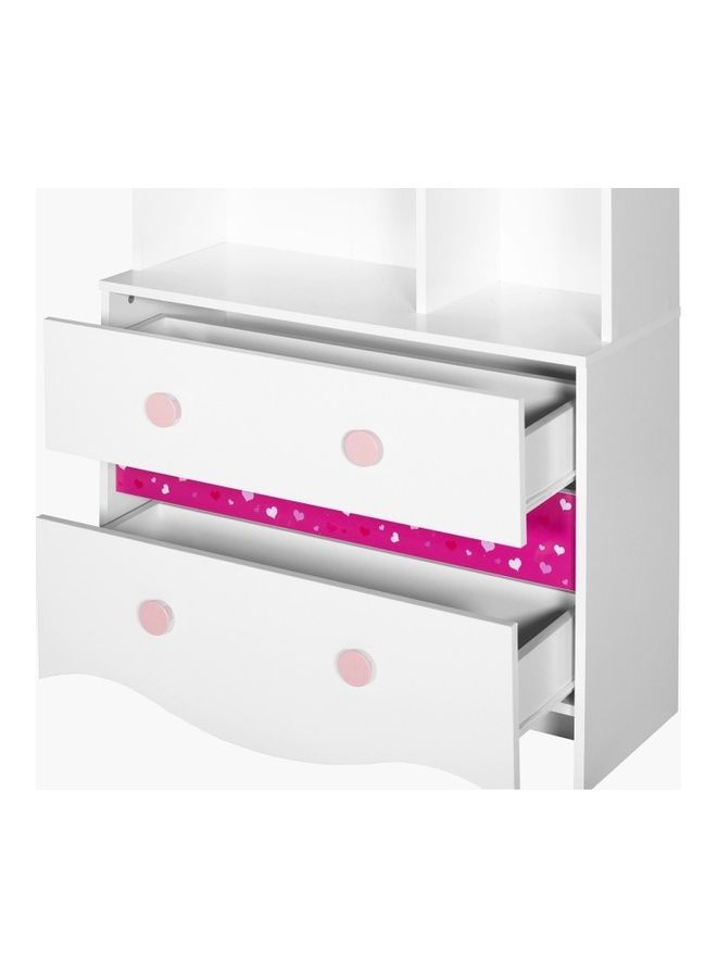 Princess Bookcase White 30x183x80cm