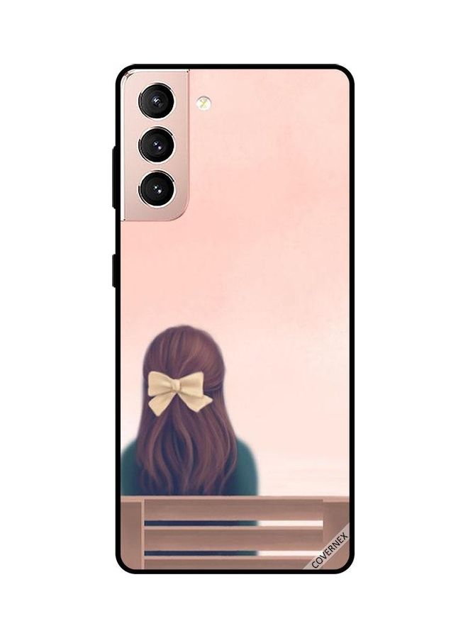 Covernex Protective Case Cover For Samsung Galaxy S21 Lovely Girl Site On Bench