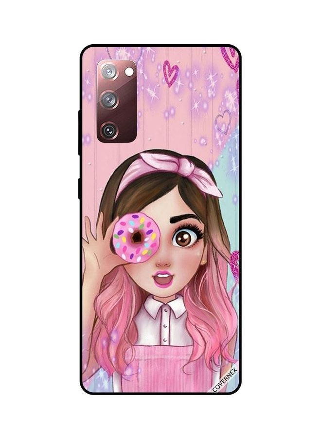 كوفرنيكس غطاء حماية خلفي لهاتف سامسونج جالاكسي S20 FE فتاة صغيرة لطيفة تحمل دوناتس - Image 1
