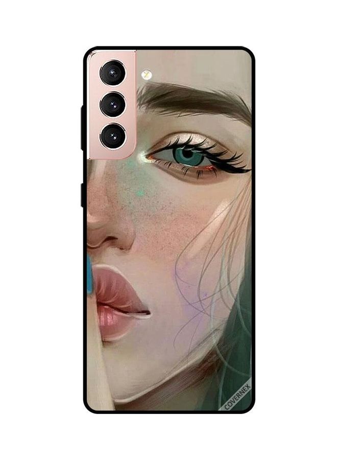 كوفرنيكس غطاء حماية واقي لهاتف سامسونج جالاكسي S21+ ‏5G تصميم فتاة حزينة - Image 1