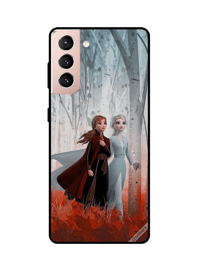 كوفرنيكس غطاء حماية لهاتف سامسونج جالاكسي S21 5G نمط برسمة الأختين من فيلم "Frozen" - Image 1