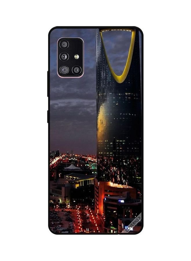 كوفرنيكس غطاء حماية واق لهاتف سامسونج جالاكسي A51 منظر ليلي لبرج الفيصلية - Image 1