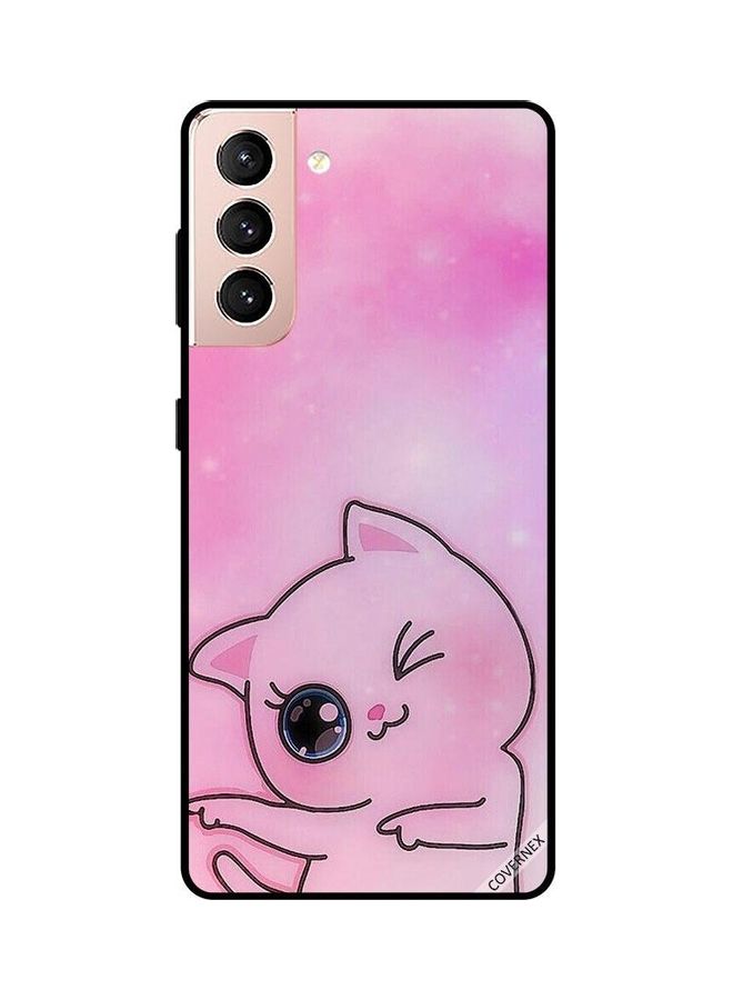 كوفرنيكس غطاء حماية واقي لهاتف سامسونج جالاكسي S21+ ‏5G قطة تشير الى الاتجاه - Image 1