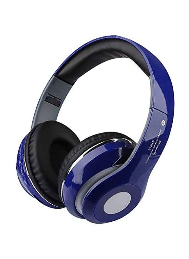 Generic - Foldable Stereo Wireless Bluetooth Headphone Blue/Black - Image 1