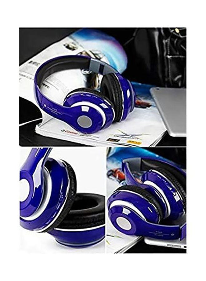 Generic - Foldable Stereo Wireless Bluetooth Headphone Blue/Black - Image 1