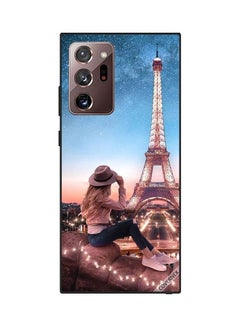 Protective Case Cover For Samsung Galaxy Note20 Ultra Brown Hat Girl And Effiel Tower
