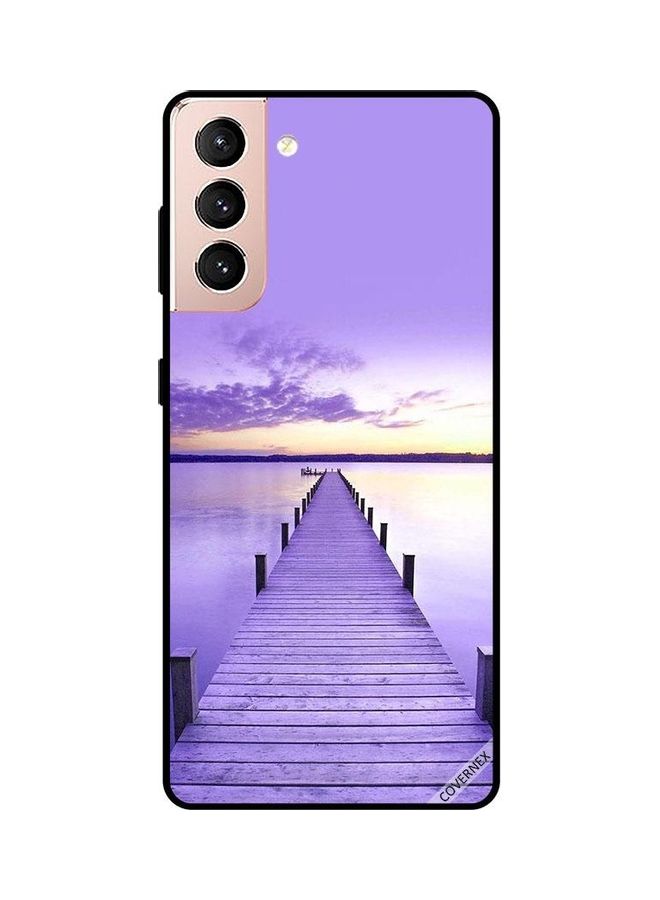 Covernex Samsung Galaxy S21 Plus Protective Case Cover Printed Featuring Pathway To Sea Evening DESIGN_0214 - Image 1