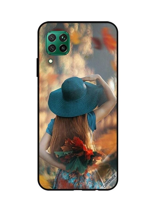 Covernex Protective Case Cover For Huawei Nova 7i/P40 Lite Hat Girl Hiding Leaves - Image 1
