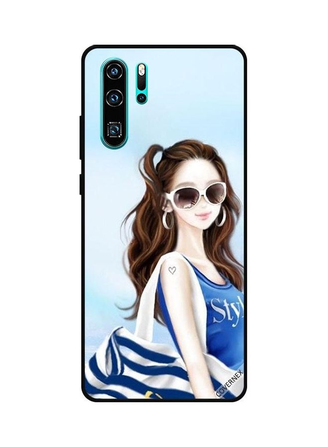 Covernex Printed Protective Case Cover For Huawei P30 Pro Blue Shirt Style - Image 1