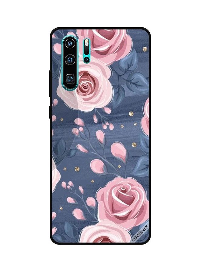 كوفرنيكس غطاء حماية واق لهاتف هواوي P30 برو بطبعة زهور وأوراق شجر - Image 1