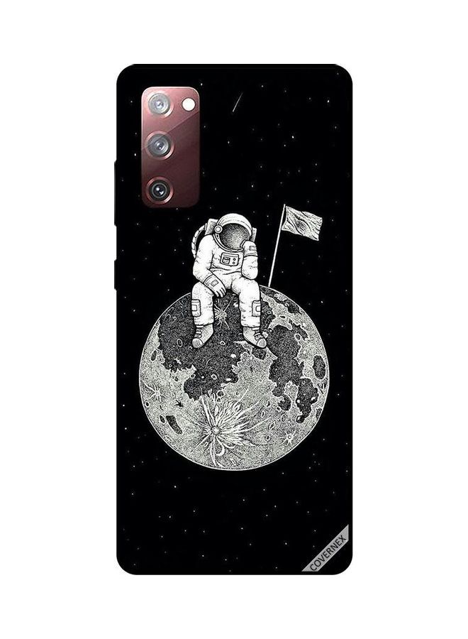 Covernex Samsung Galaxy S20 FE Protective Case Cover Printed Featuring White Black Marble Top Is Plain Pattern DESIGN_0286 - Image 1