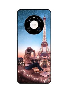 Protective Case Cover For Huawei Mate 40 Pro Brown Hat Girl And Effiel Tower