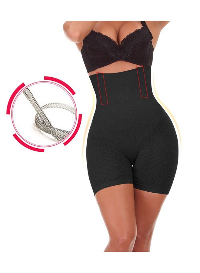 Glamroot - Women’s No Rolling Down Shapewear Body Shaper Tummy Control/Tummy Tucker High Waist Thigh Slimmer Shorts Panties Black - Image 1