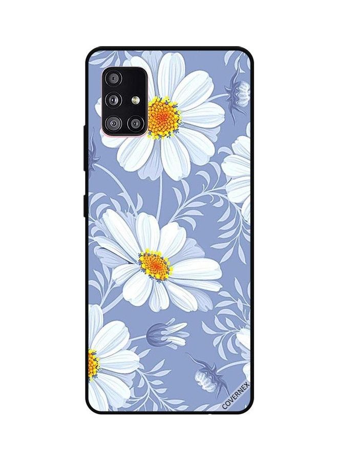 كوفرنيكس غطاء حماية واق لهاتف سامسونج جالاكسي A51 بطبعة زهور بيضاء متفتحة - Image 1