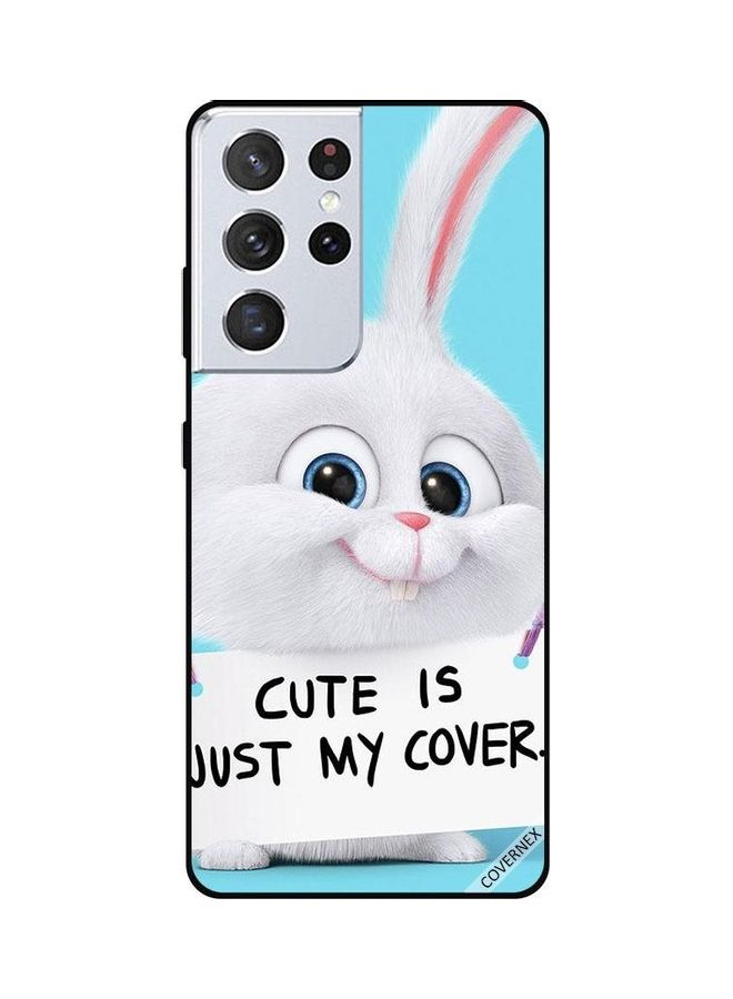 كوفرنيكس غطاء حماية واق لهاتف سامسونج جالاكسي S21 ألترا 5G تصميم بعبارة "Cute Is Just My Cover" - Image 1