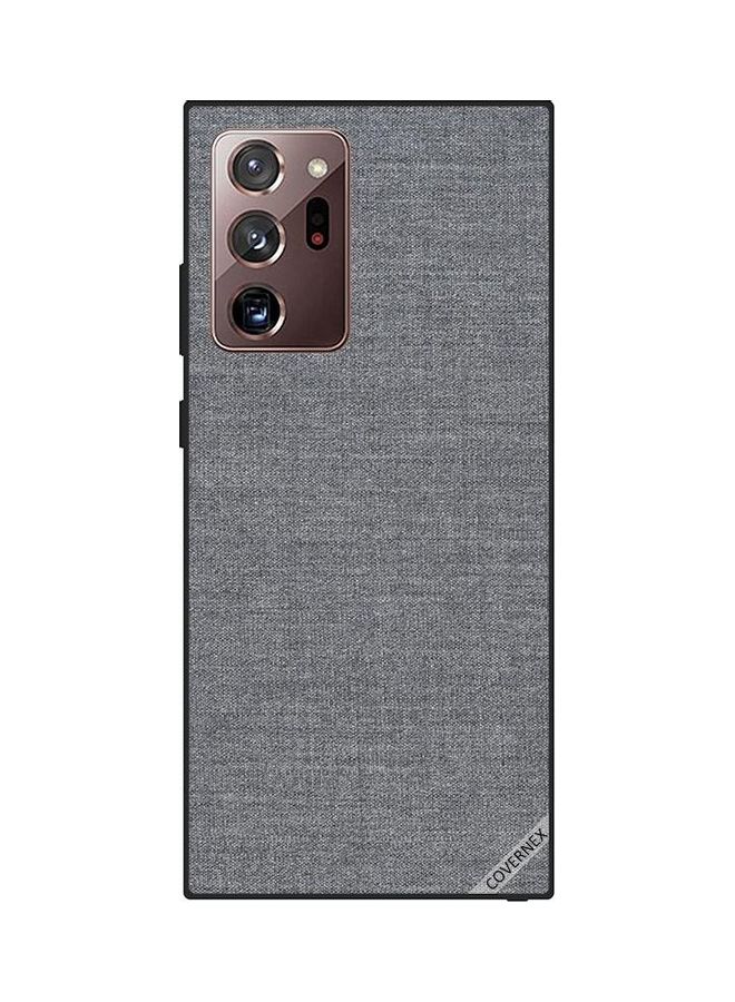 كوفرنيكس غطاء حماية واقٍ بطبعة لهاتف سامسونج جالاكسي نوت 20 ألترا بنمط قماش لون رمادي - Image 1