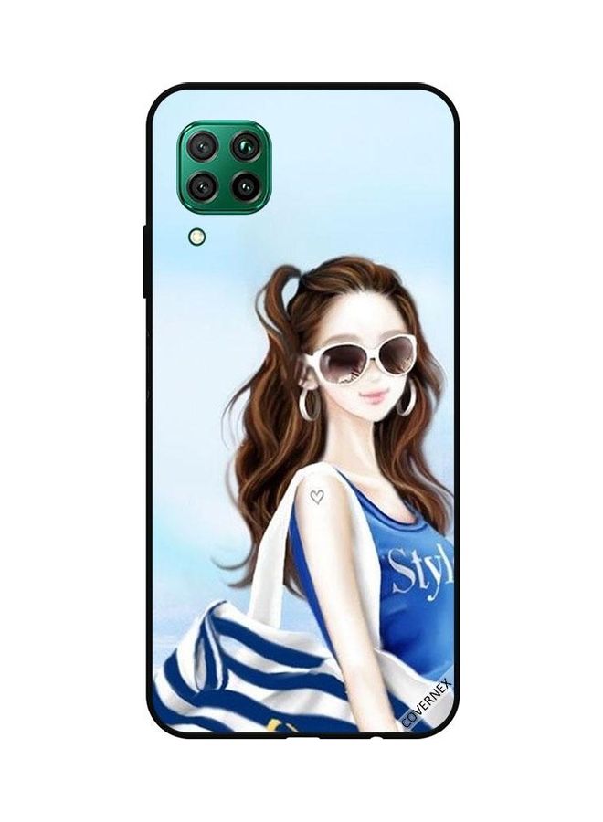 Covernex Printed Protective Case For Huawei Nova 7i / P40 Lite Blue Shirt Style - Image 1