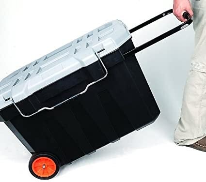 Tactix - Tactix Mobile Tool Chest, 29 Inches, Portable, Rolling Tool Box, Rubber Coated Wheels, Tray With Compartments, Durable Metal Latch, Size: 75 X 47 X 48.5 cm- 320314 Black/Grey - Image 1